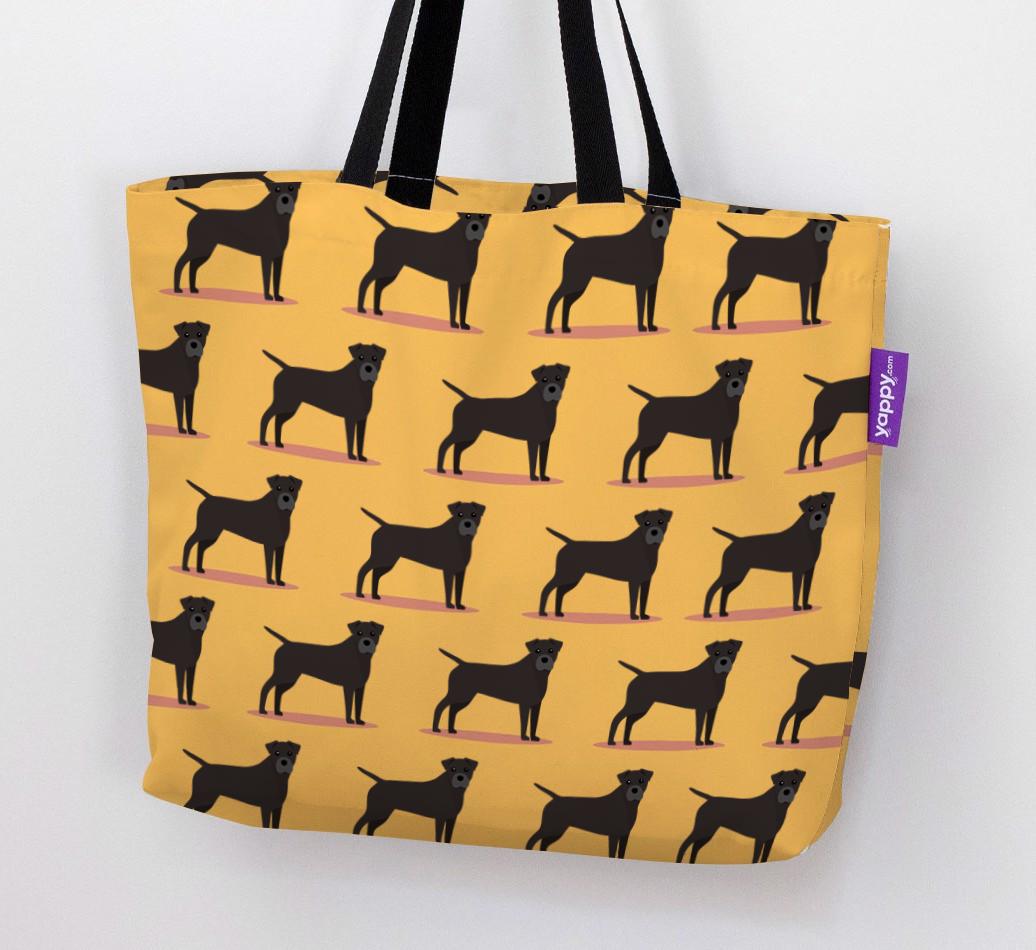 'Yappicon Profile Pattern' - Personalized {breedFullName} Canvas Bag