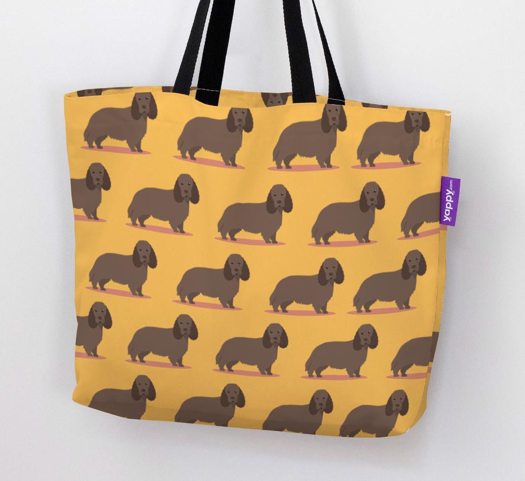 'Yappicon Profile Pattern' - Personalized {breedFullName} Canvas Bag