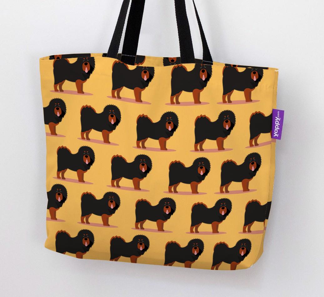 'Yappicon Profile Pattern' - Personalized {breedFullName} Canvas Bag