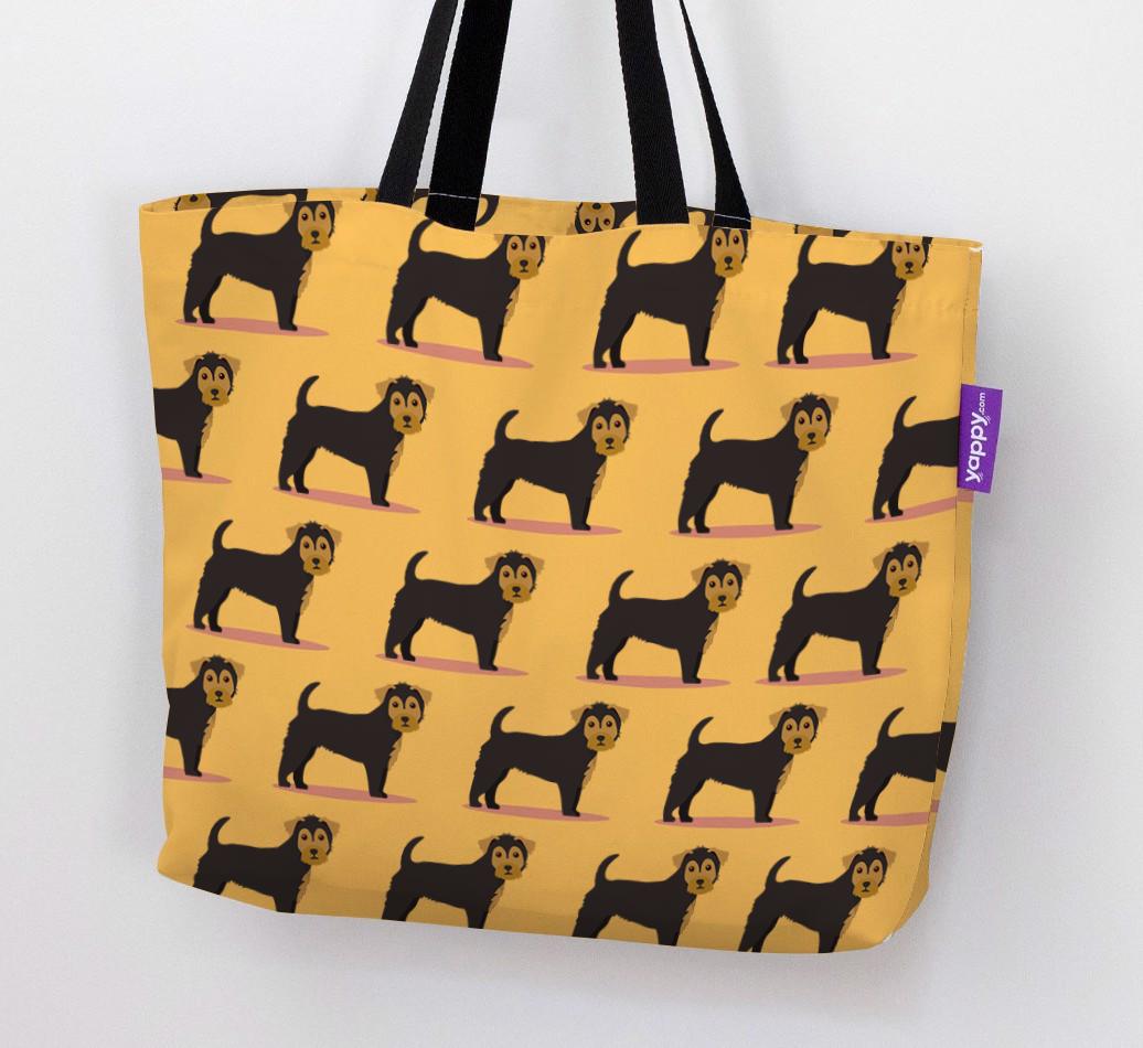 'Yappicon Profile Pattern' - Personalized {breedFullName} Canvas Bag