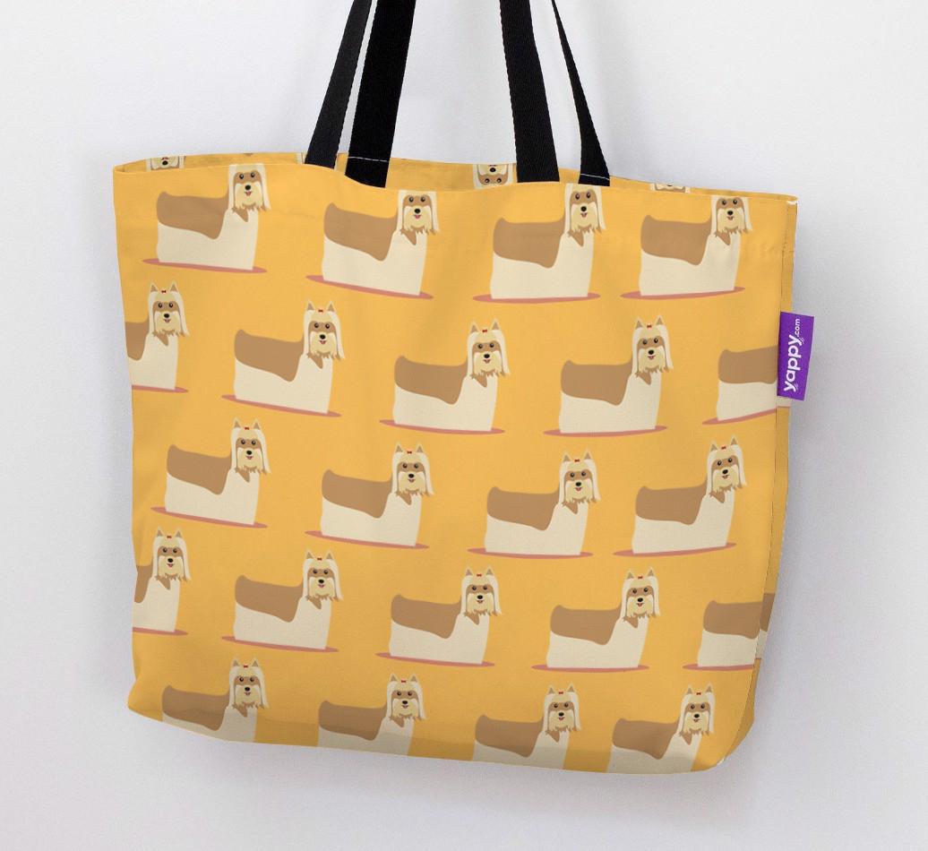 'Yappicon Profile Pattern' - Personalized {breedFullName} Canvas Bag
