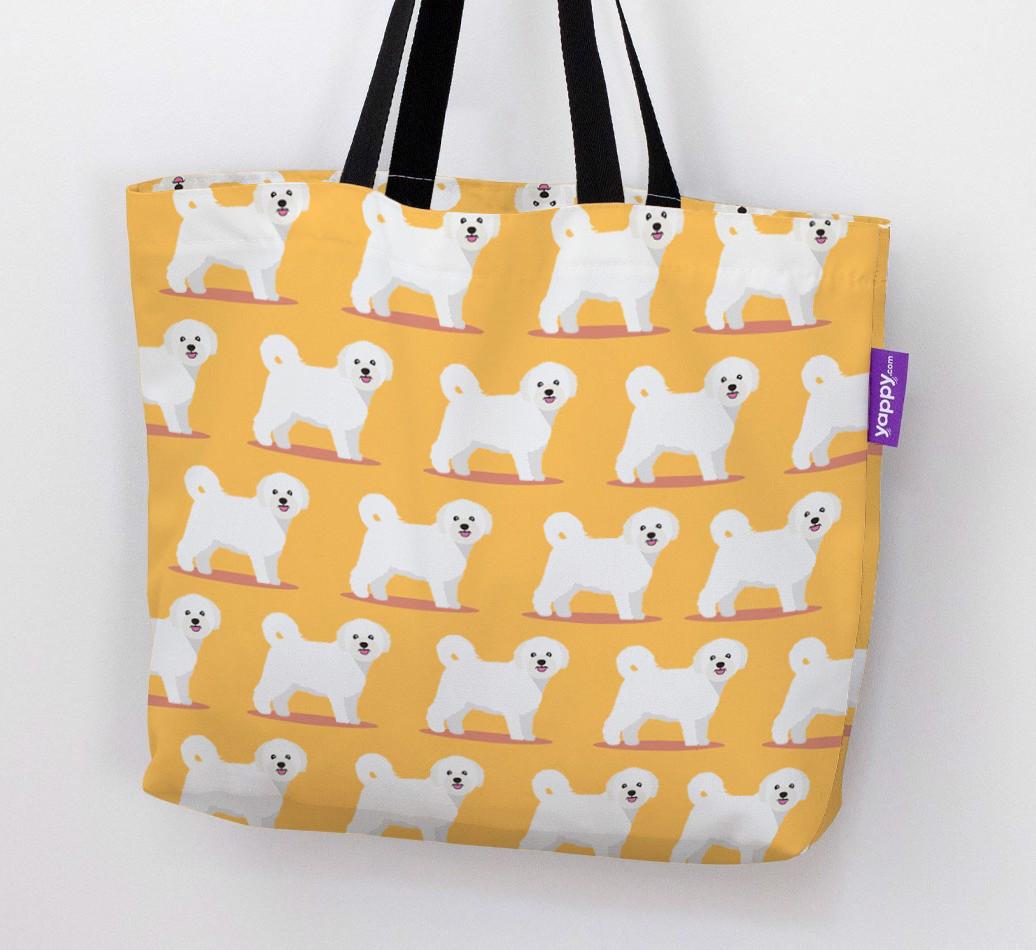 'Yappicon Profile Pattern' - Personalized {breedFullName} Canvas Bag