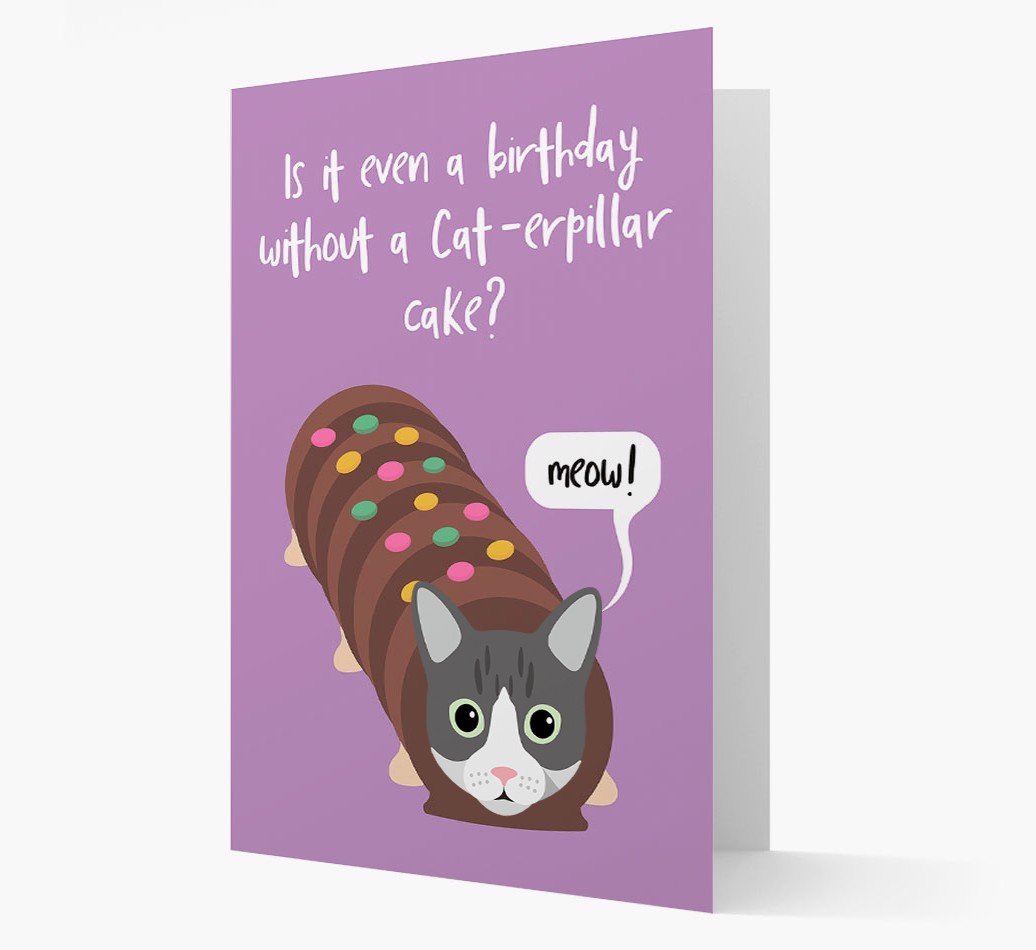 'Cat-erpillar Cake' - Personalised {breedCommonName} Card