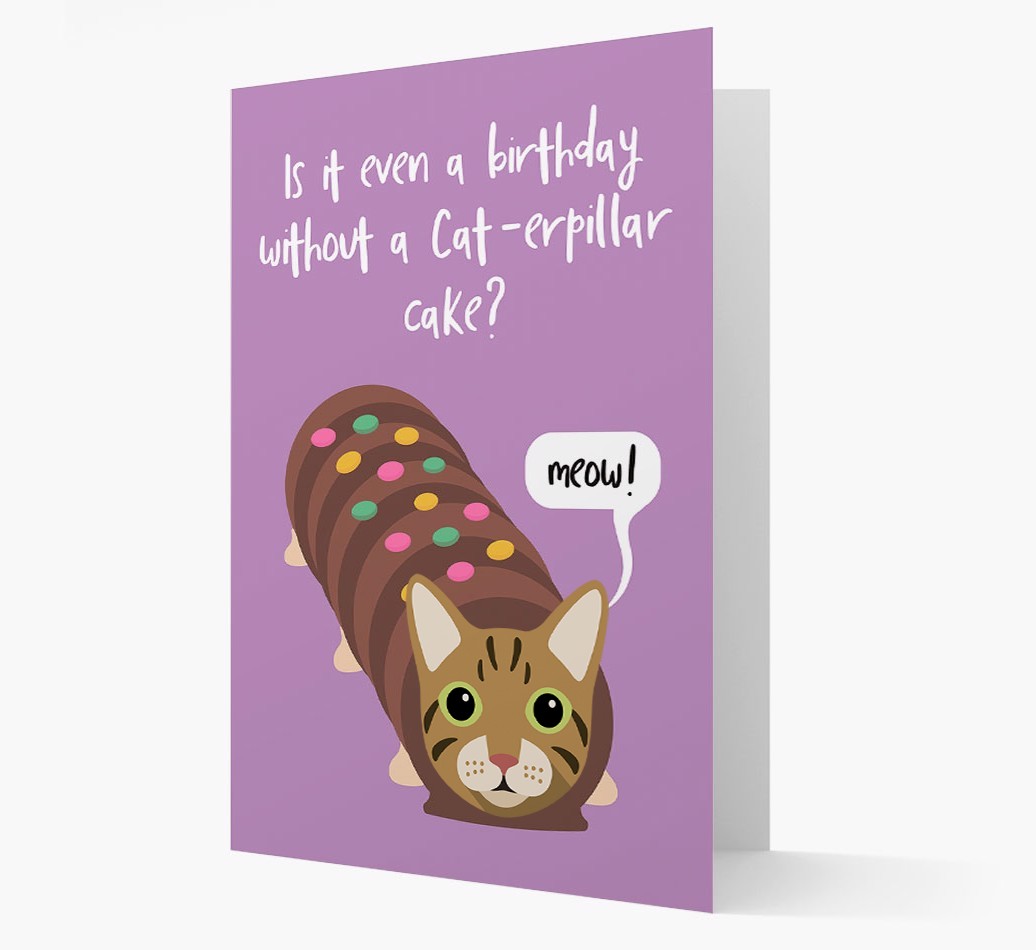 'Cat-erpillar Cake' - Personalised {breedCommonName} Card