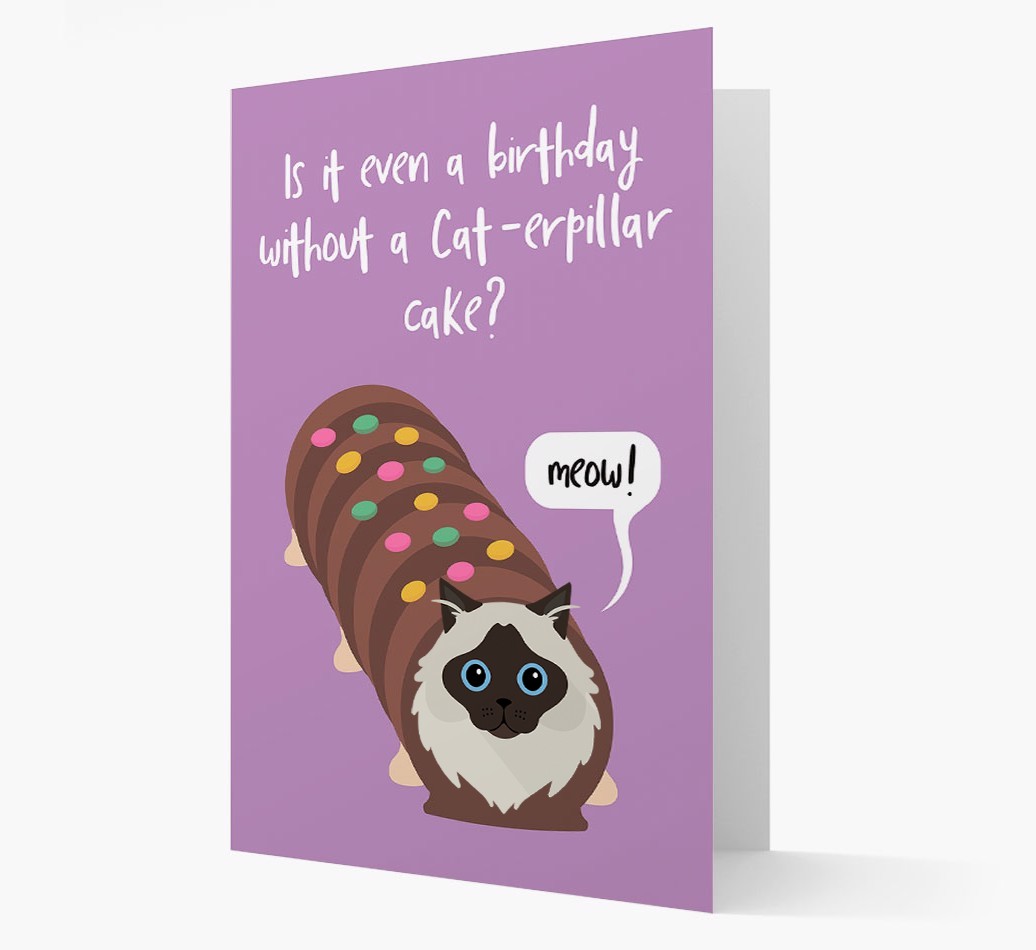 'Cat-erpillar Cake' - Personalised {breedCommonName} Card