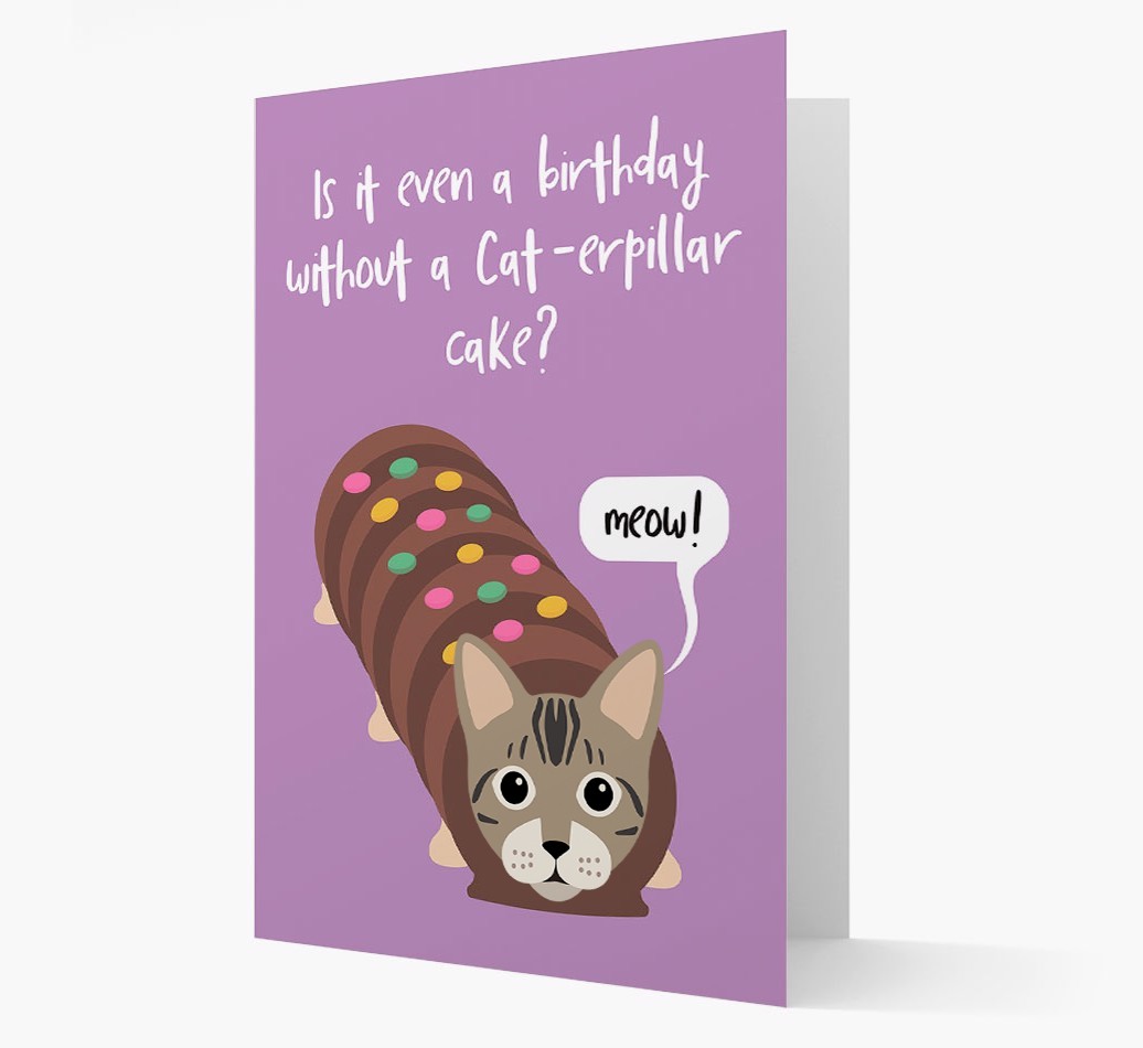 'Cat-erpillar Cake' - Personalised {breedCommonName} Card