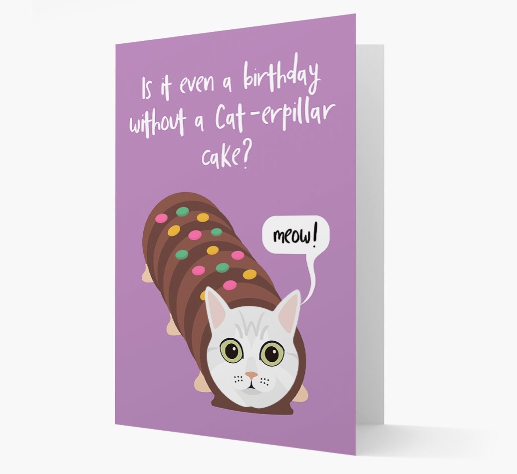 'Cat-erpillar Cake' - Personalised {breedCommonName} Card