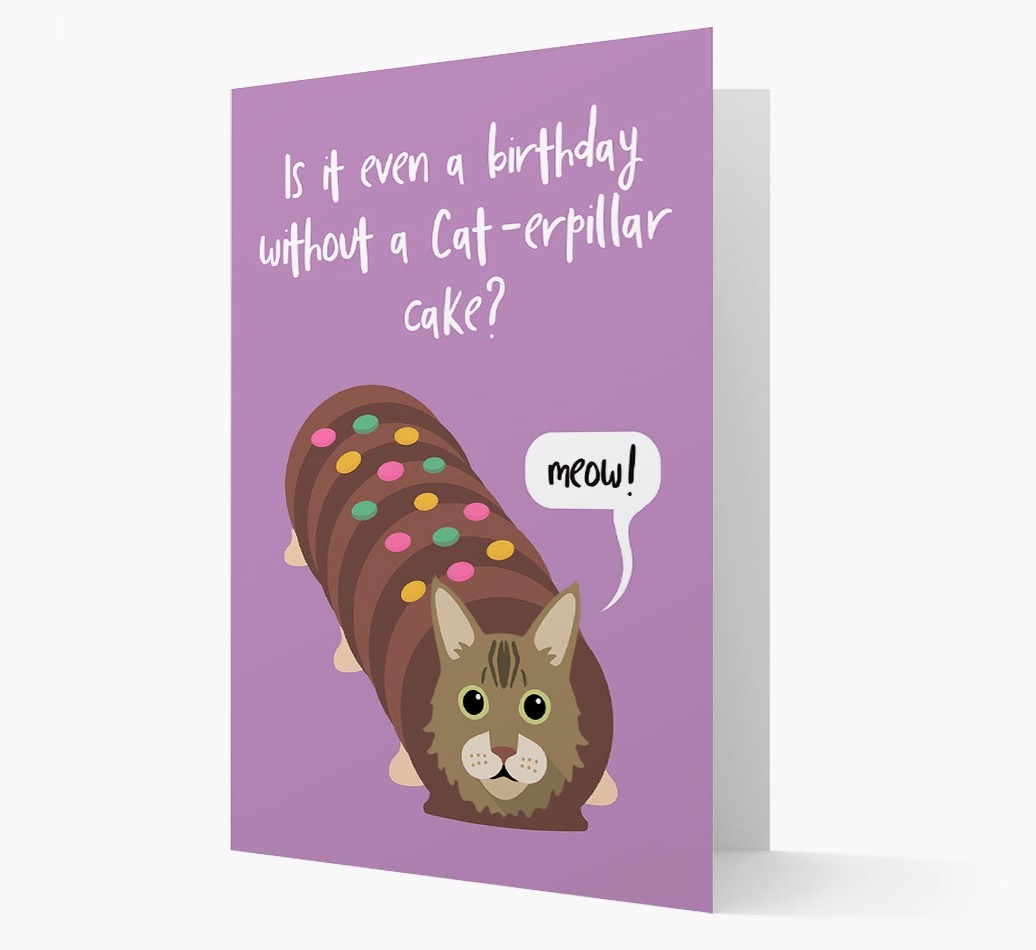 'Cat-erpillar Cake' - Personalised {breedCommonName} Card