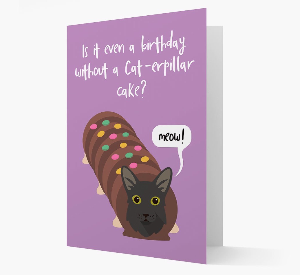 'Cat-erpillar Cake' - Personalised {breedCommonName} Card
