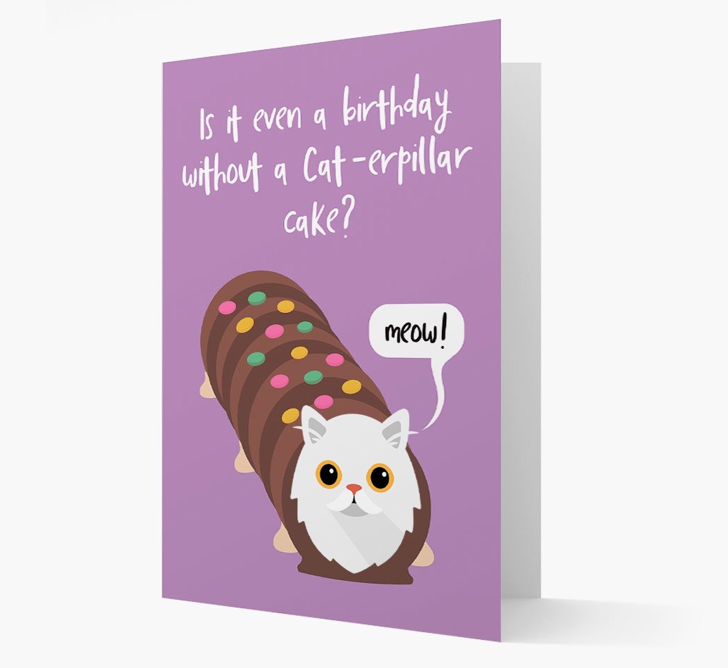 'Cat-erpillar Cake' - Personalised {breedCommonName} Card