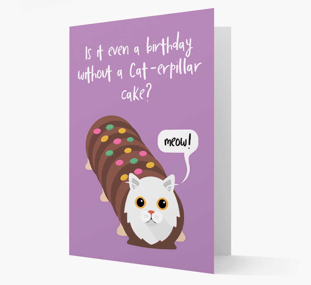 'Cat-erpillar Cake' - Personalised {breedCommonName} Card