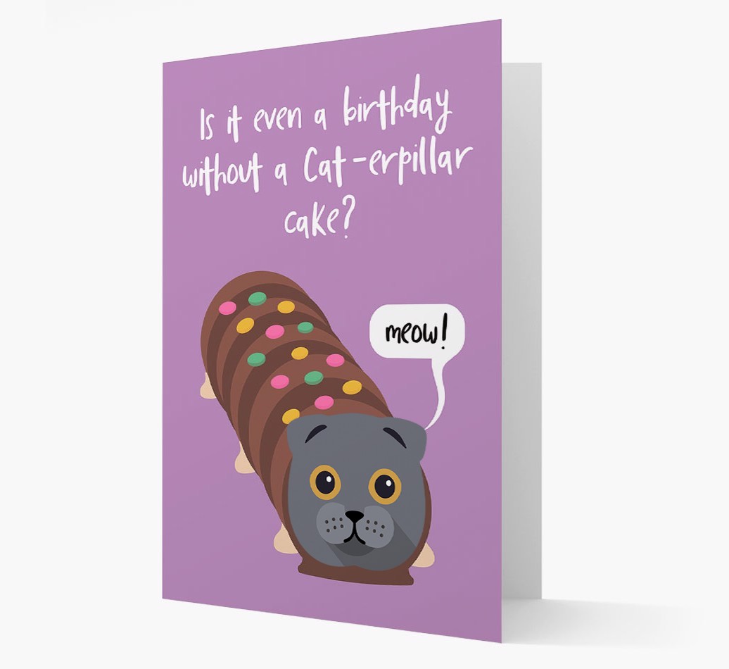 'Cat-erpillar Cake' - Personalised {breedCommonName} Card