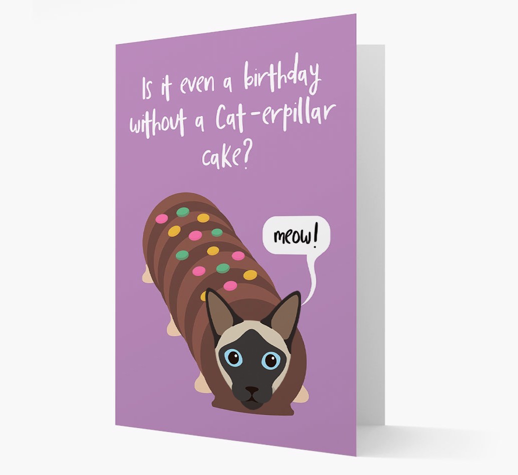 'Cat-erpillar Cake' - Personalised {breedCommonName} Card