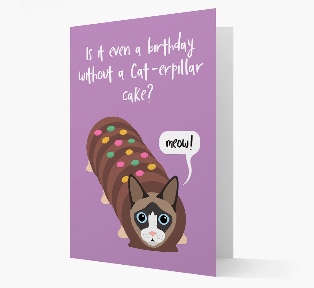 'Cat-erpillar Cake' - Personalised {breedCommonName} Card