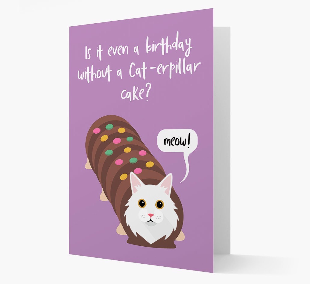 'Cat-erpillar Cake' - Personalised {breedCommonName} Card