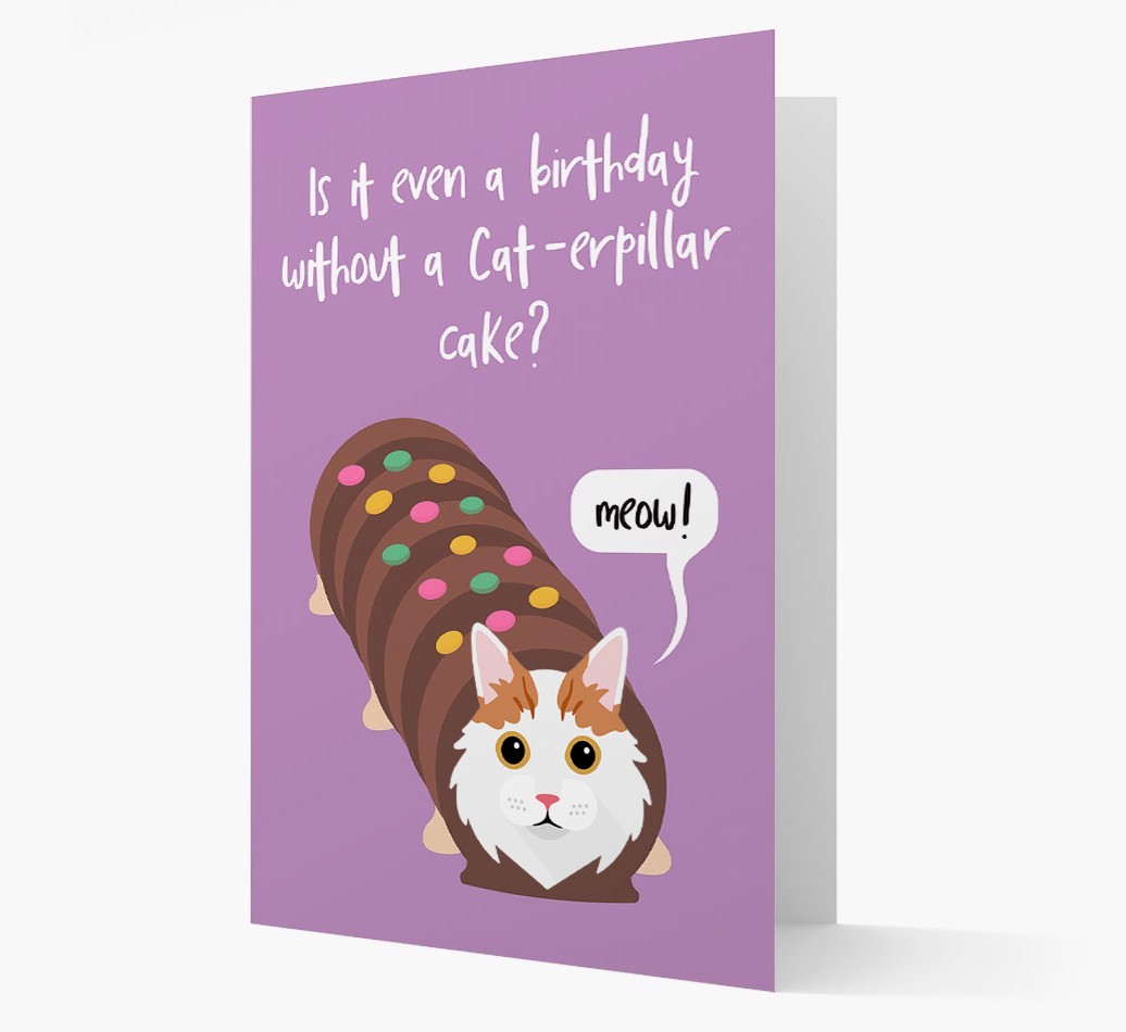 'Cat-erpillar Cake' - Personalised {breedCommonName} Card