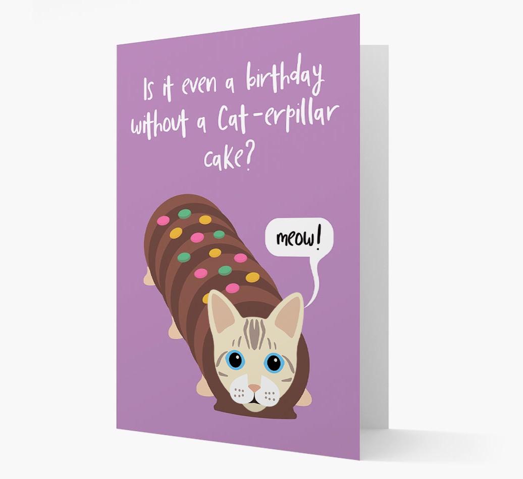 'Cat-erpillar Cake' - Personalized {breedCommonName} Card