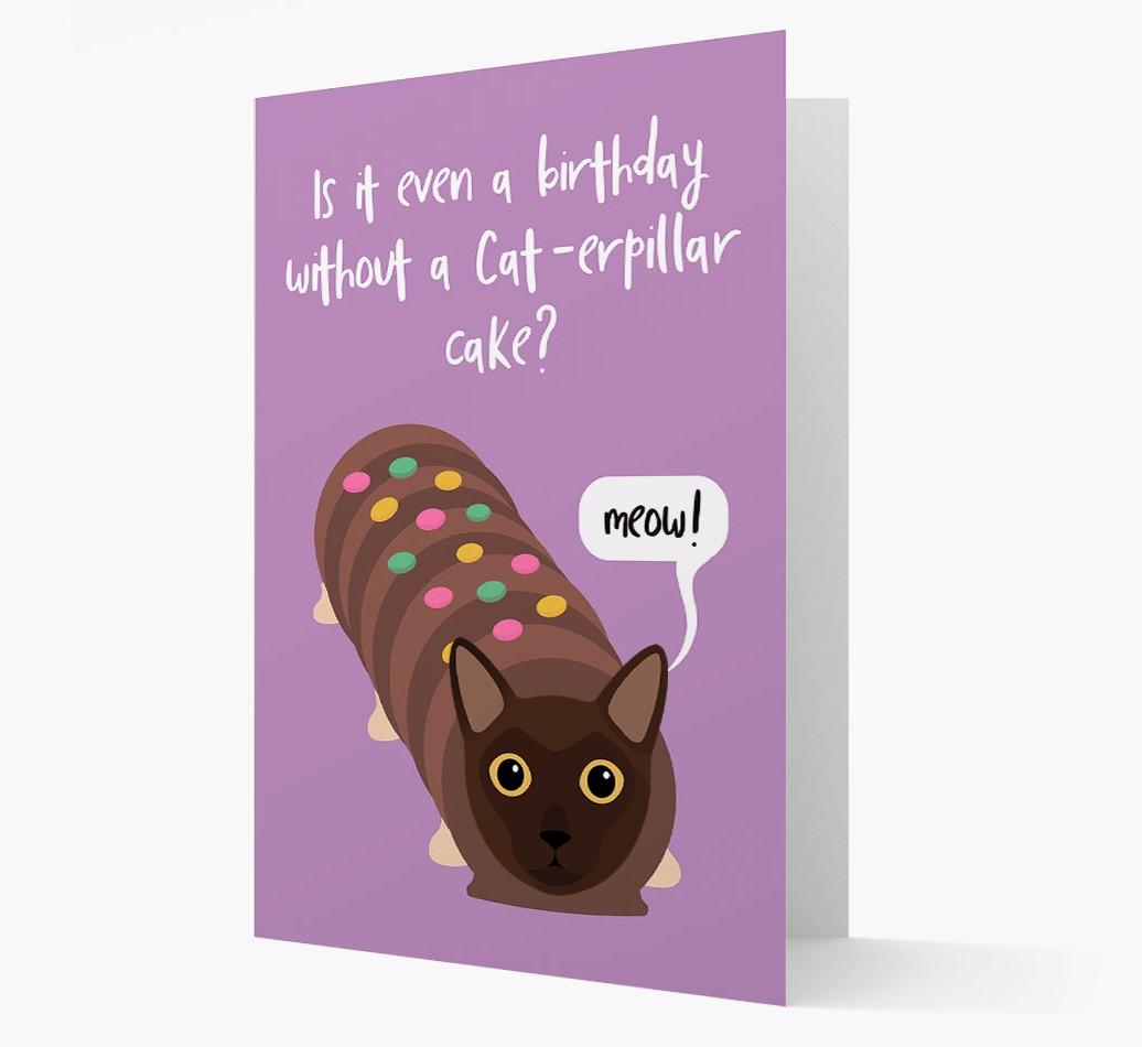 'Cat-erpillar Cake' - Personalized {breedCommonName} Card