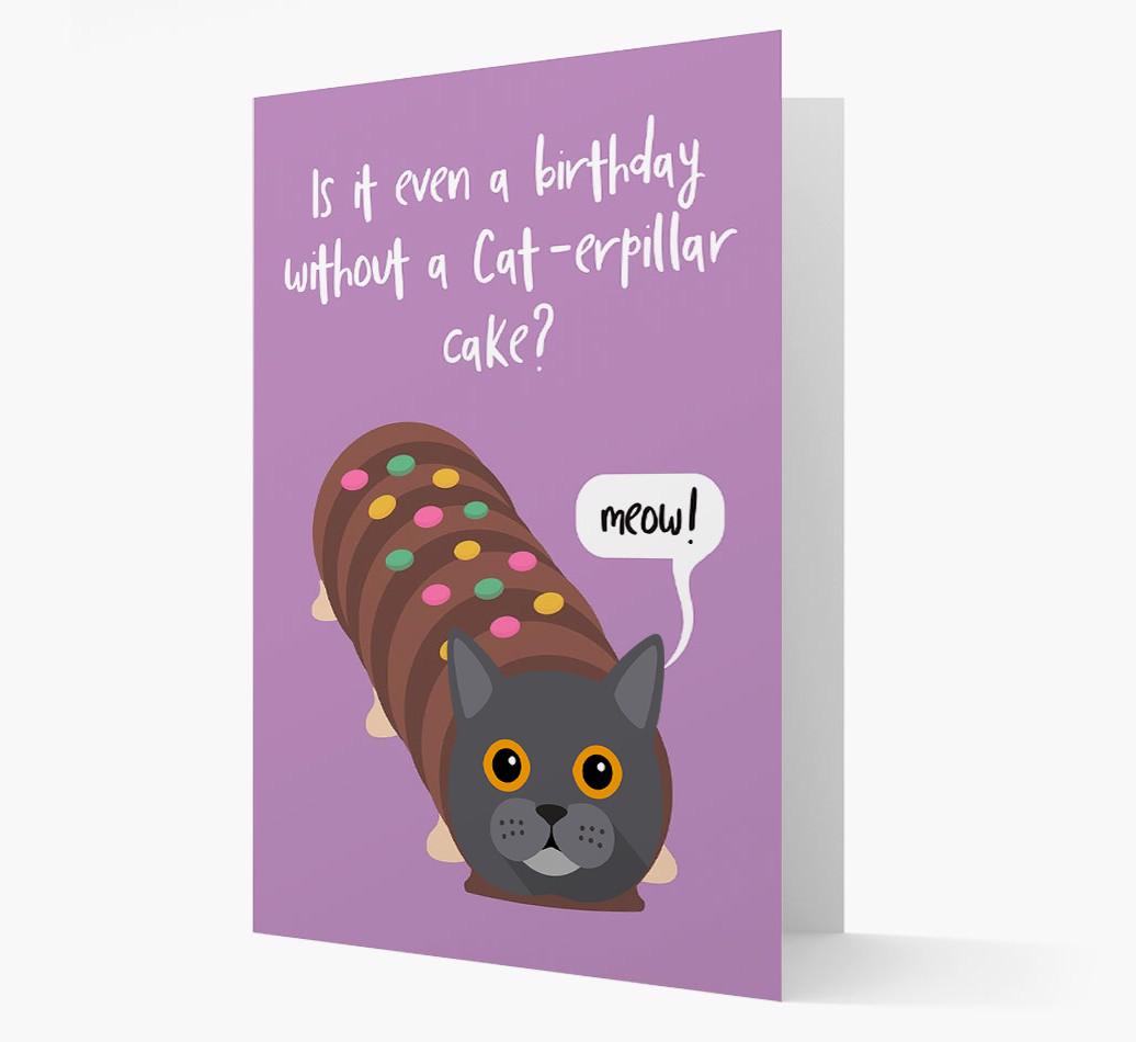 'Cat-erpillar Cake' - Personalized {breedCommonName} Card