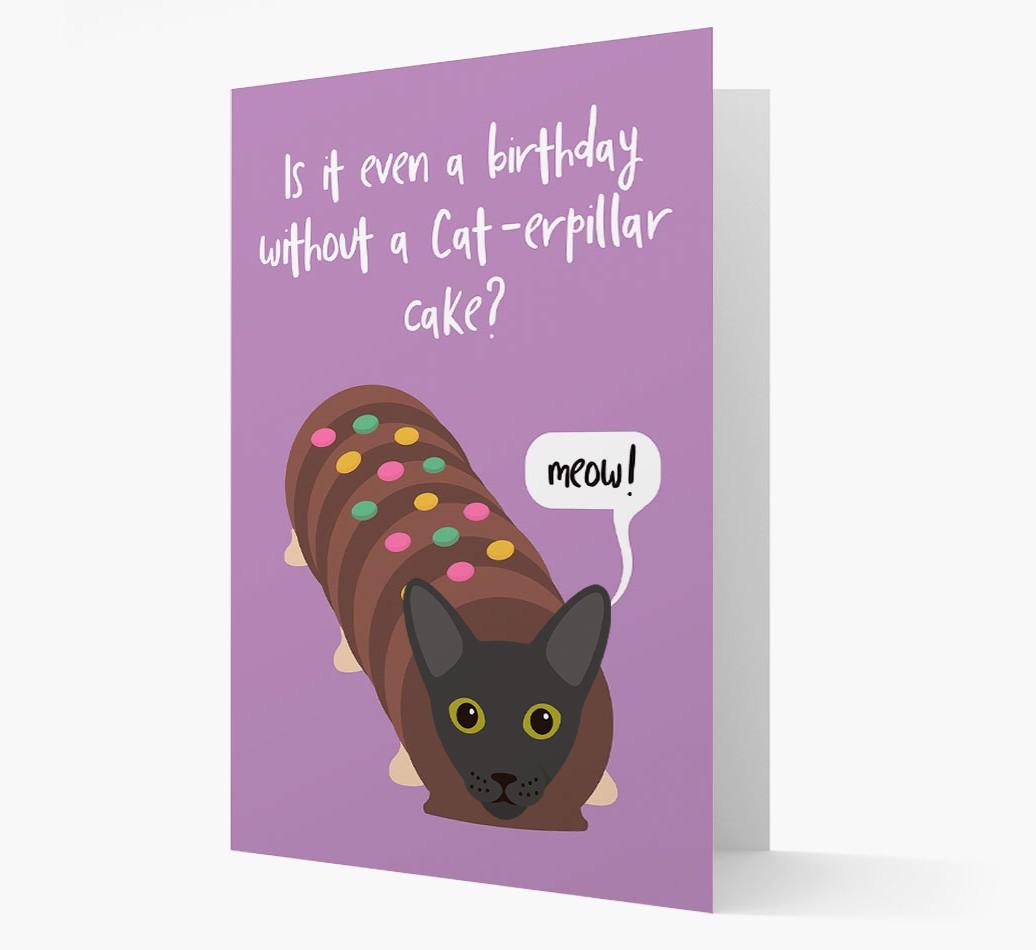 'Cat-erpillar Cake' - Personalized {breedCommonName} Card
