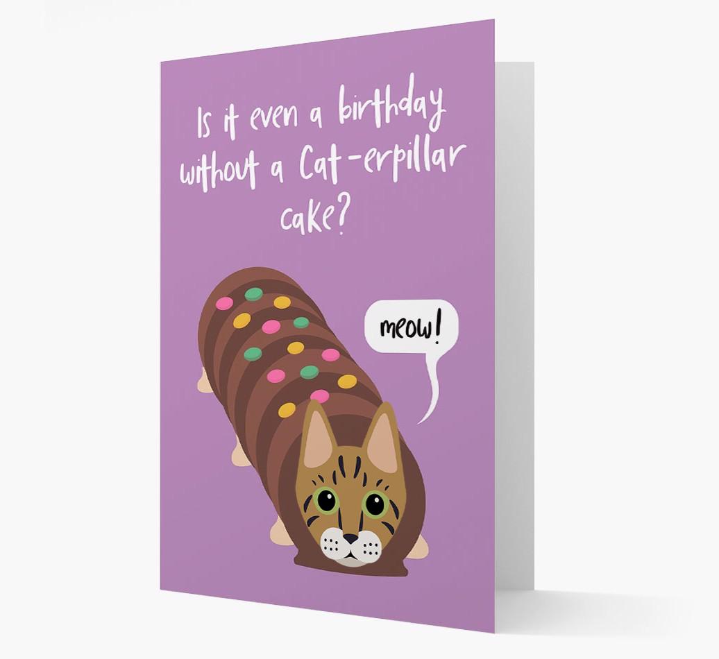 'Cat-erpillar Cake' - Personalized {breedCommonName} Card