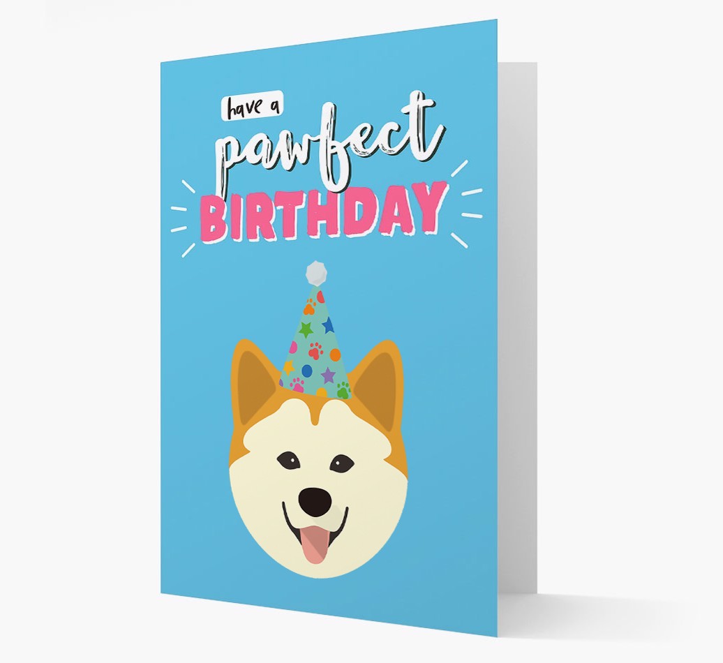 'Have A Pawfect Birthday' - Personalised {breedFullName} Card