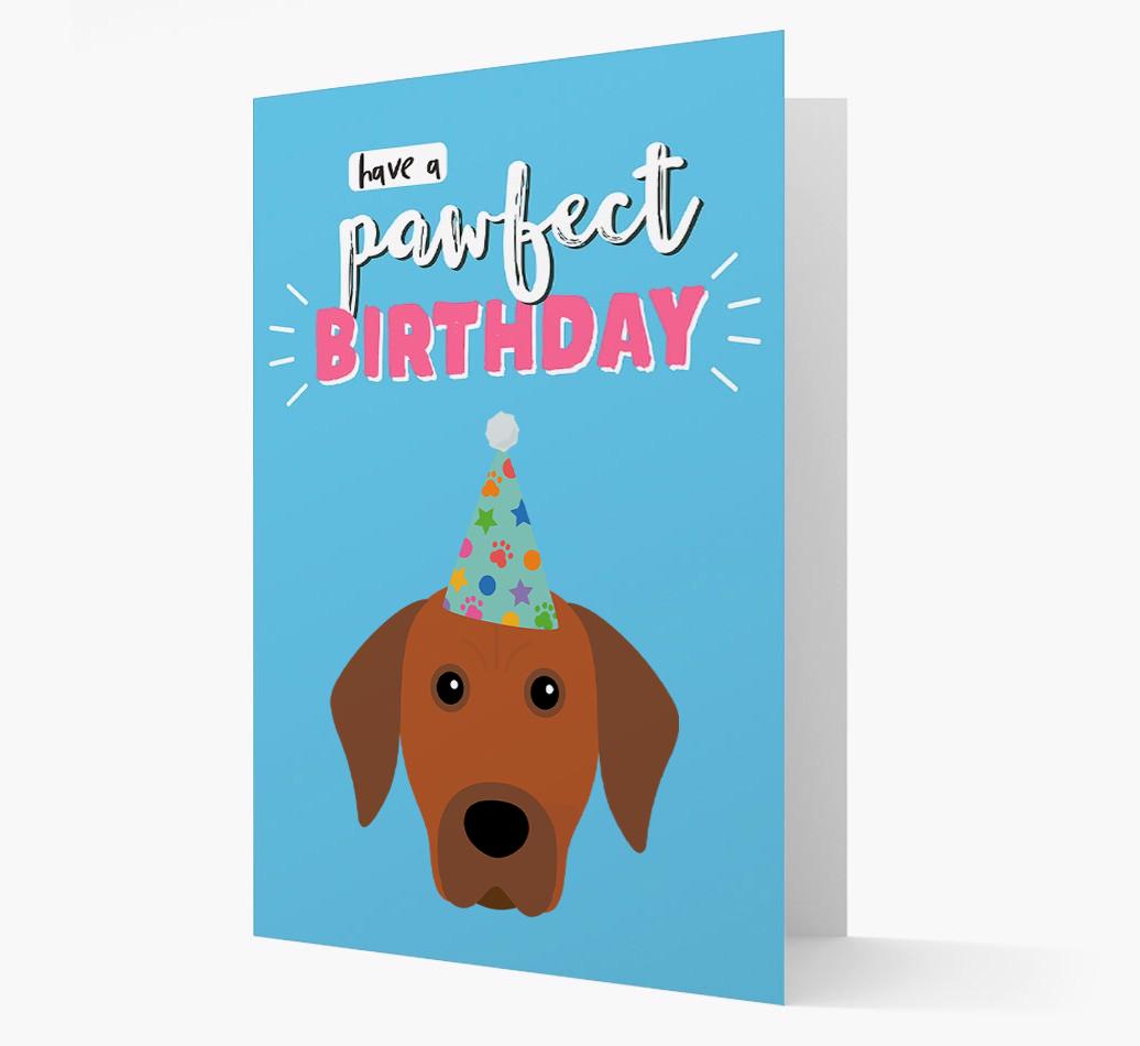 'Have A Pawfect Birthday' - Personalized {breedFullName} Card