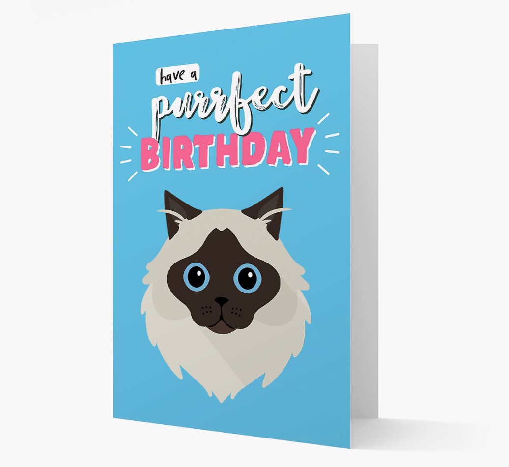 'Have a Purrfect Birthday' - Personalised {breedCommonName} Card