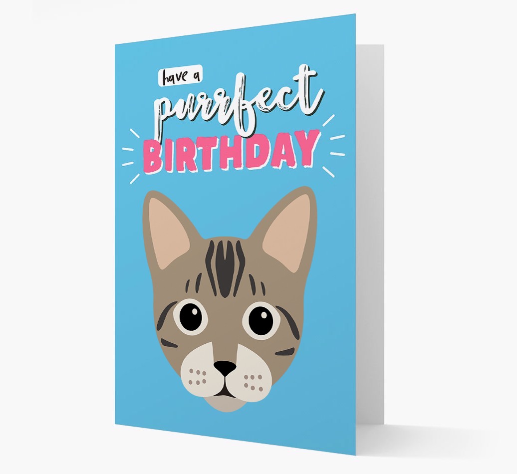 'Have a Purrfect Birthday' - Personalised {breedCommonName} Card