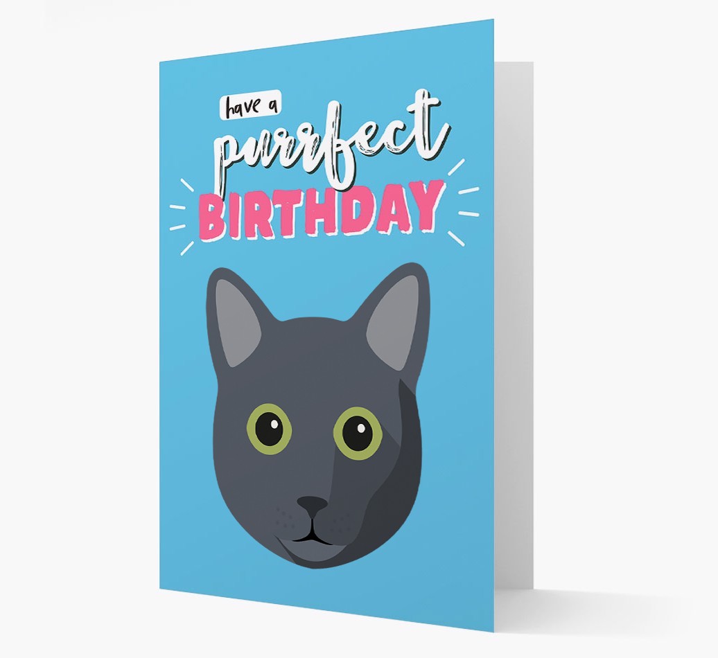 'Have a Purrfect Birthday' - Personalised {breedCommonName} Card