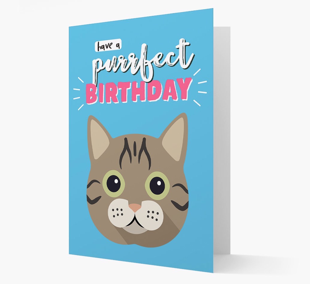 'Have a Purrfect Birthday' - Personalised {breedCommonName} Card