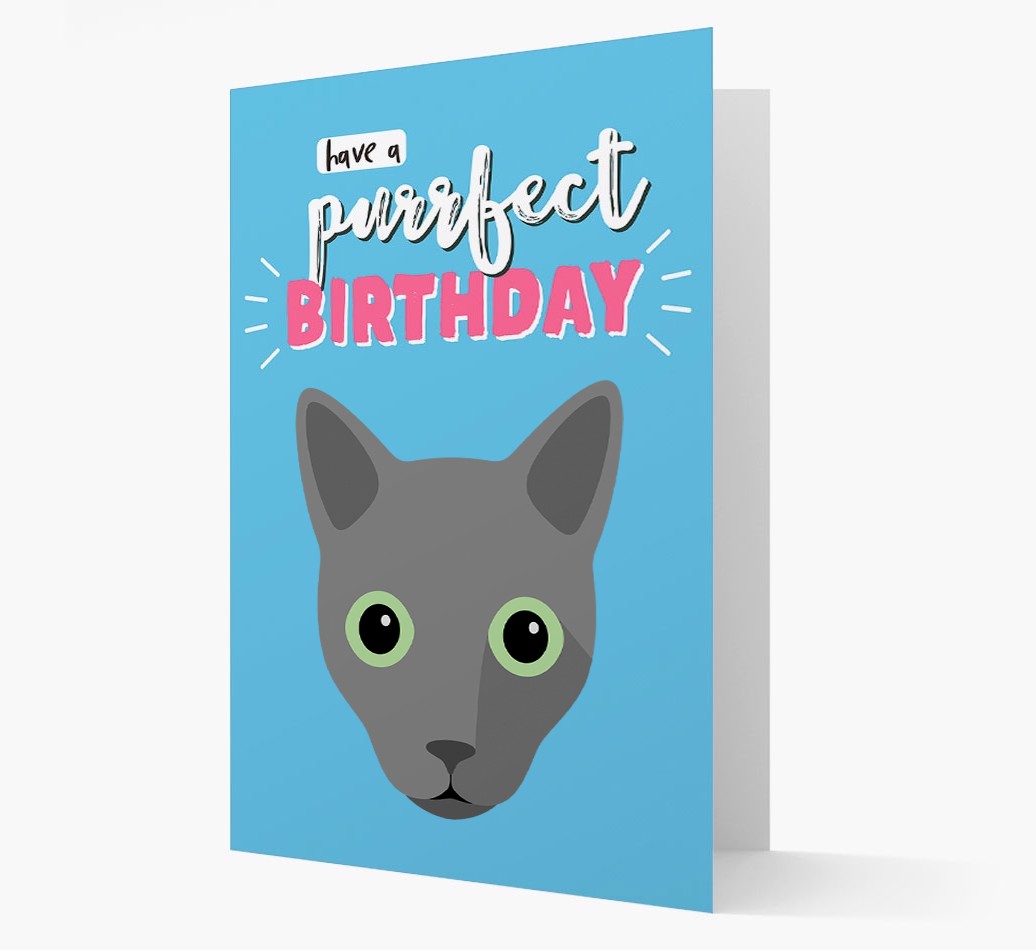 'Have a Purrfect Birthday' - Personalised {breedCommonName} Card