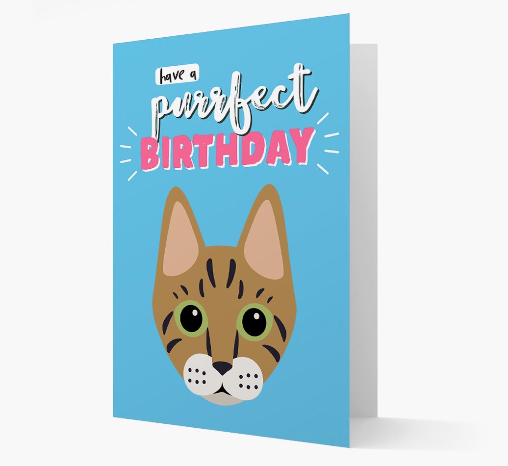 'Have a Purrfect Birthday' - Personalised {breedCommonName} Card