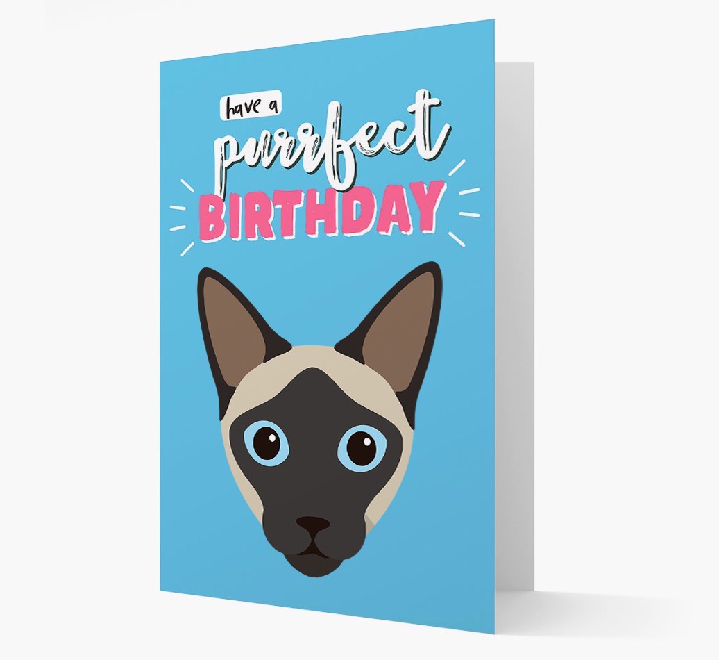 'Have a Purrfect Birthday' - Personalised {breedCommonName} Card