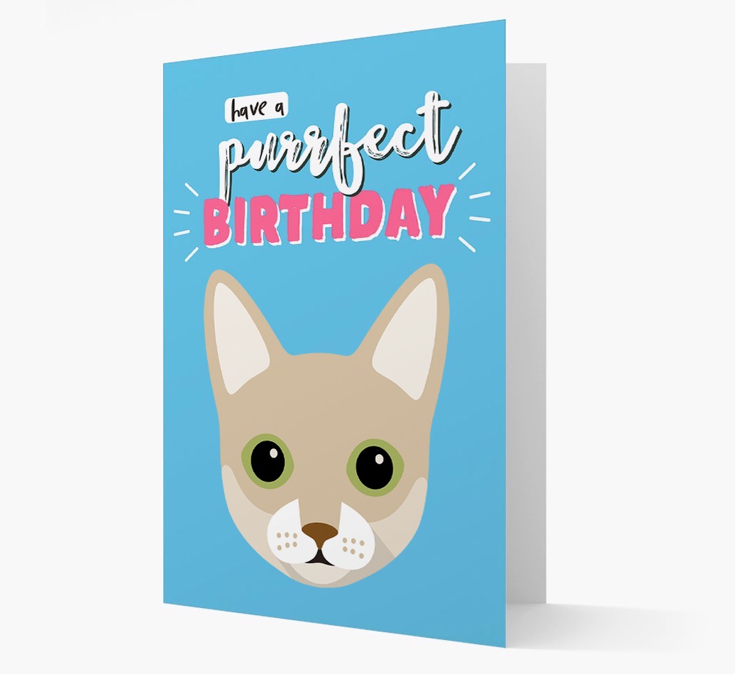 'Have a Purrfect Birthday' - Personalised {breedCommonName} Card