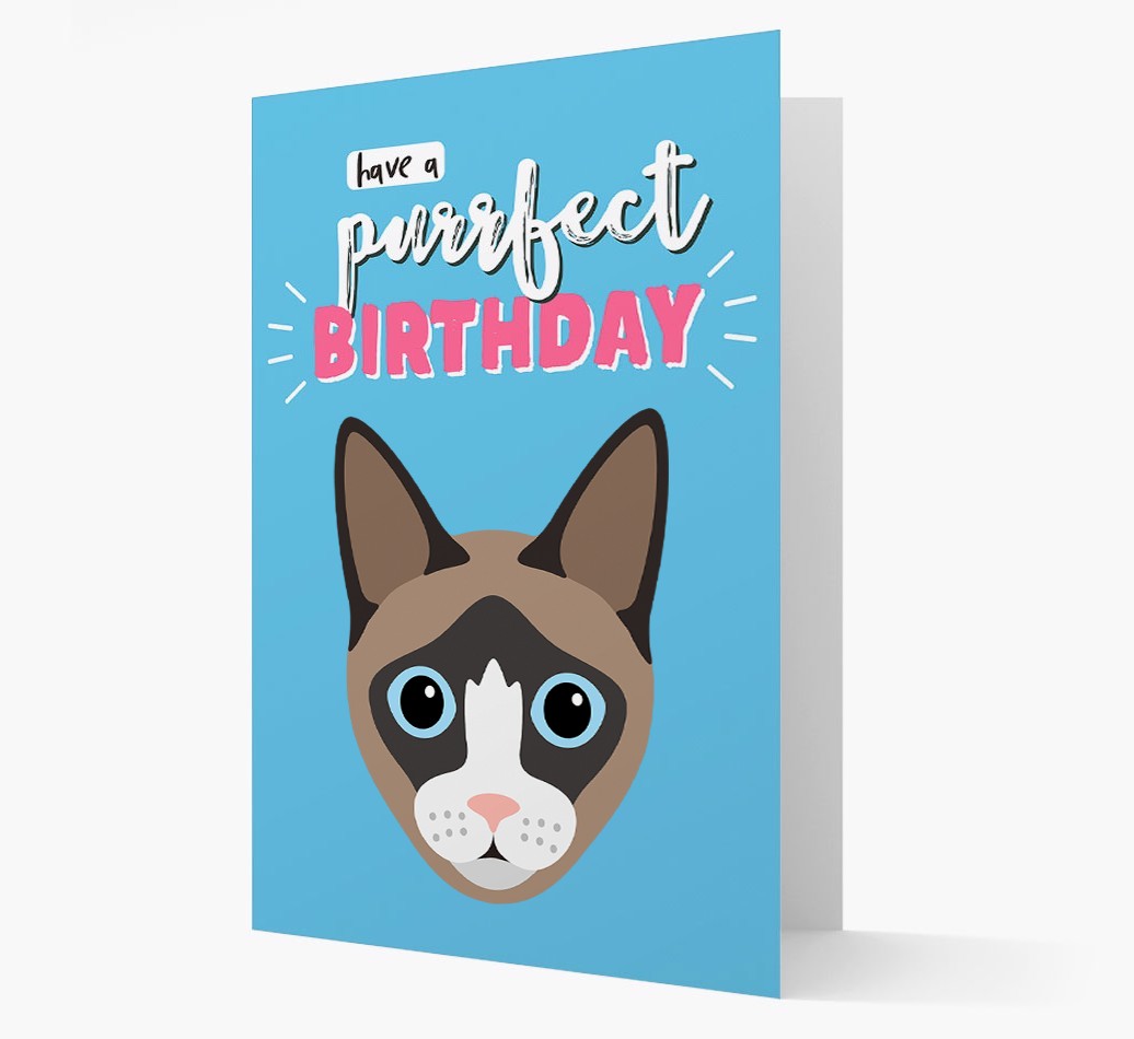 'Have a Purrfect Birthday' - Personalised {breedCommonName} Card