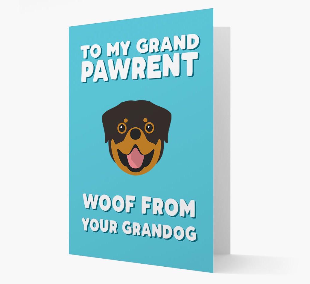 'To My Grandpawrent' - Personalized {breedFullName} Card