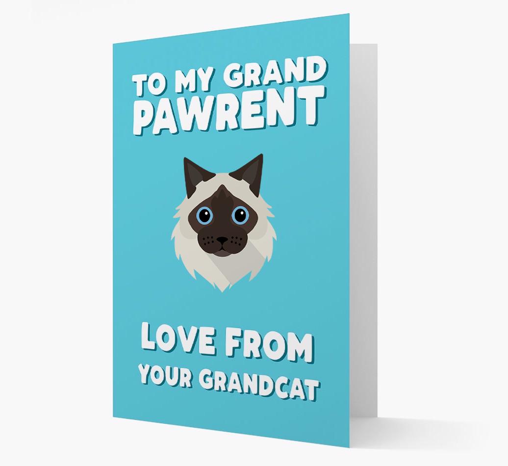 'To My Grandpawrent' - Personalized {breedCommonName} Card