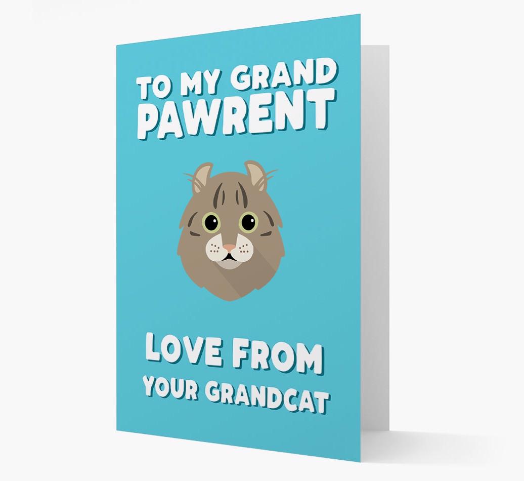 'To My Grandpawrent' - Personalized {breedCommonName} Card