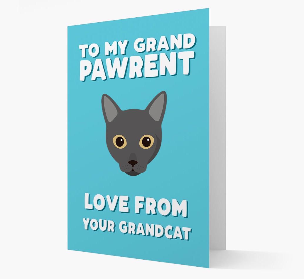 'To My Grandpawrent' - Personalized {breedCommonName} Card