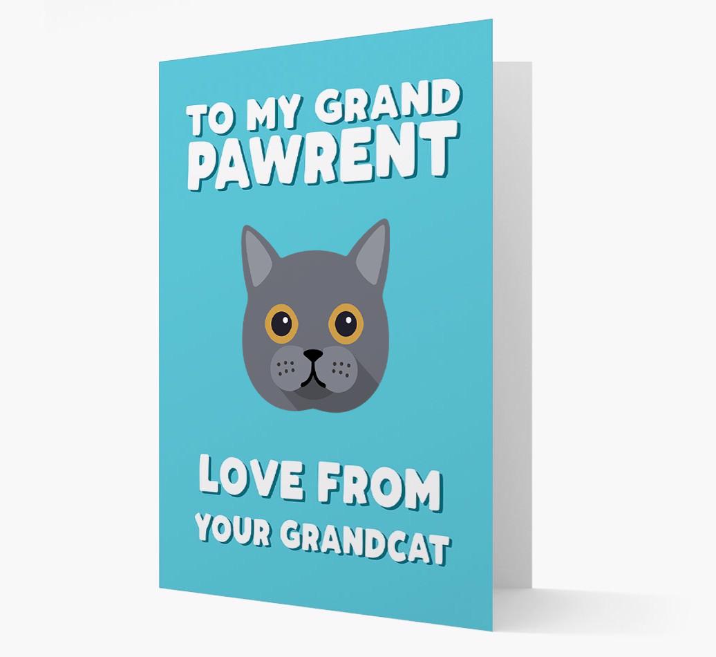 'To My Grandpawrent' - Personalized {breedCommonName} Card