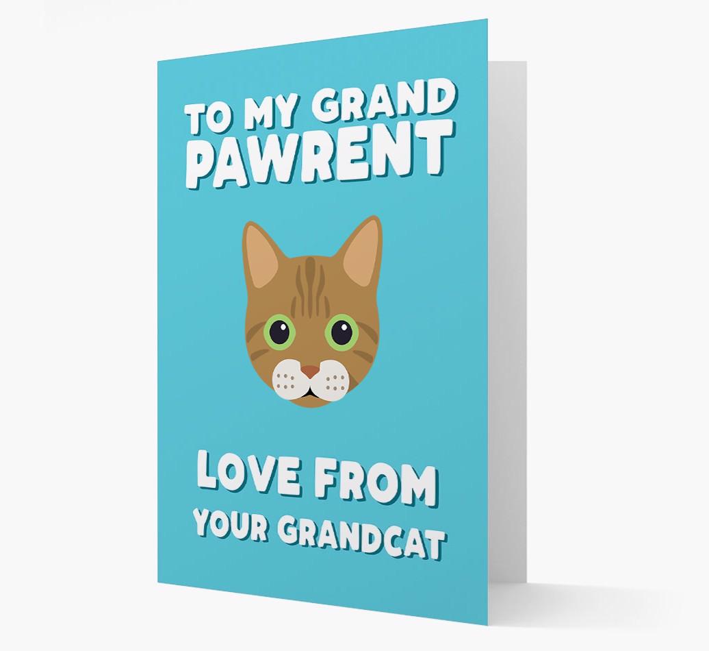 'To My Grandpawrent' - Personalized {breedCommonName} Card