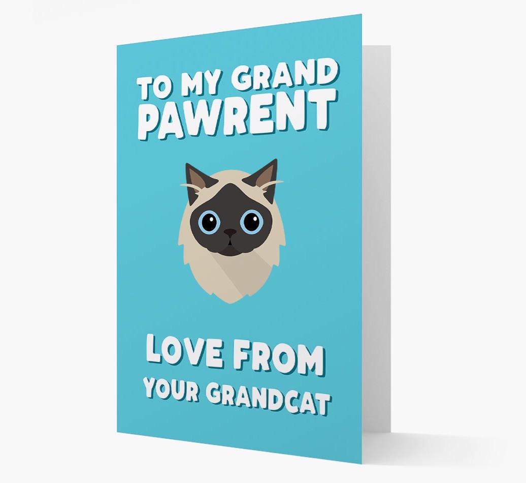 'To My Grandpawrent' - Personalized {breedCommonName} Card