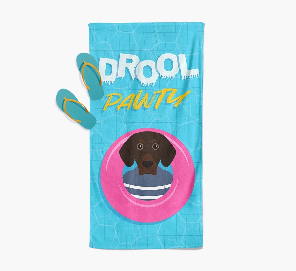 'Drool Pawty' - Personalised {breedFullName} Towel