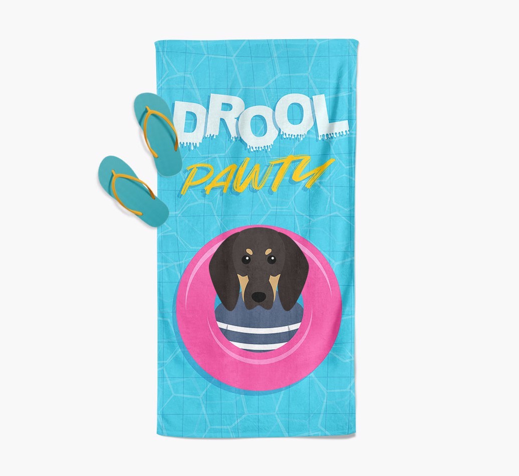 'Drool Pawty' - Personalised {breedFullName} Towel