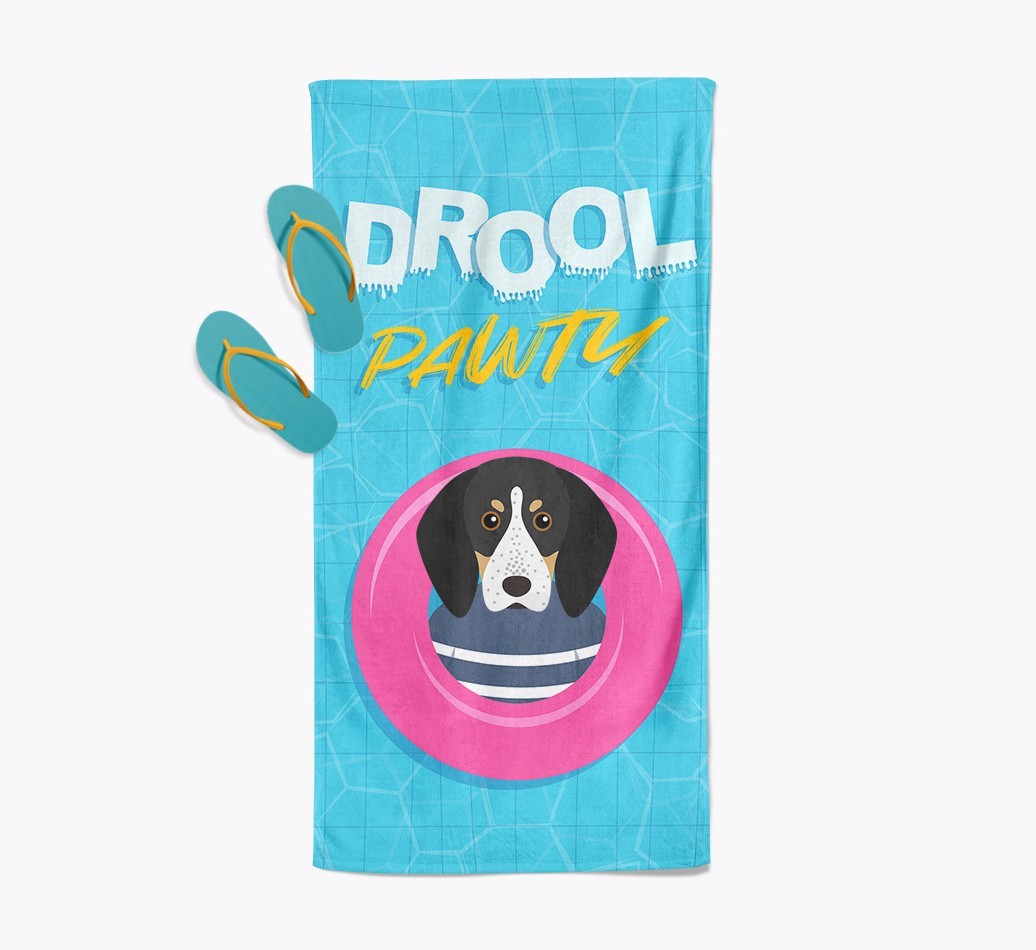 'Drool Pawty' - Personalised {breedFullName} Towel
