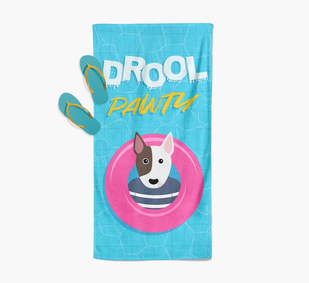 'Drool Pawty' - Personalised {breedFullName} Towel