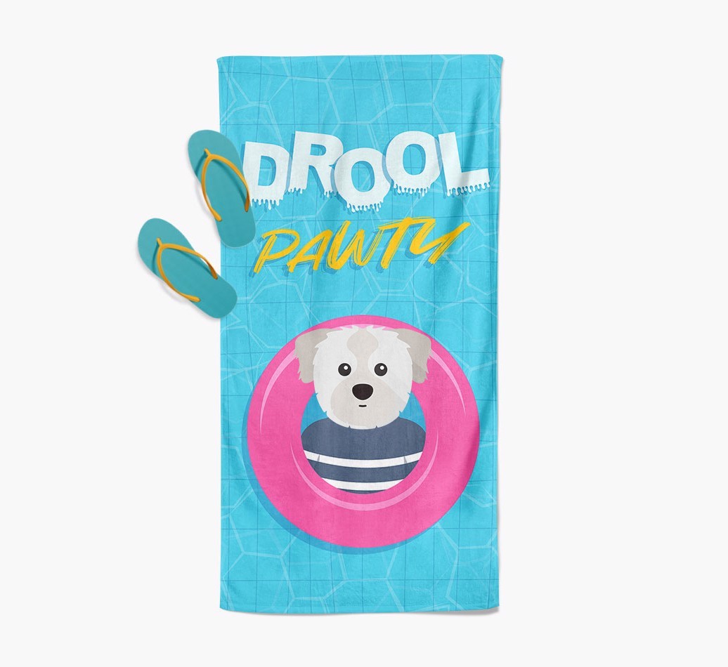 'Drool Pawty' - Personalised {breedFullName} Towel