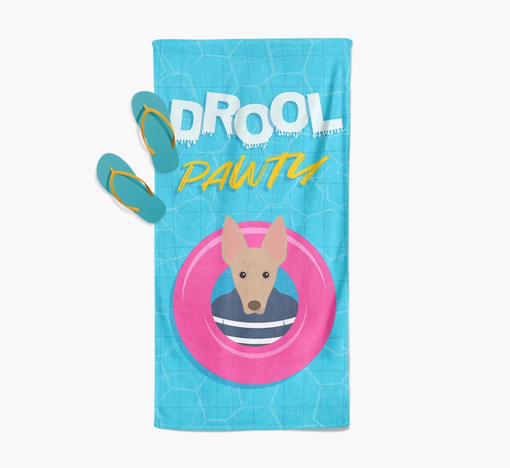 'Drool Pawty' - Personalised {breedFullName} Towel