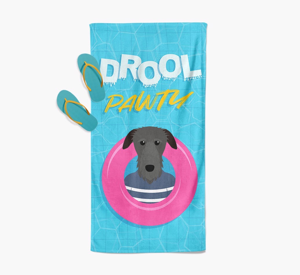 'Drool Pawty' - Personalised {breedFullName} Towel